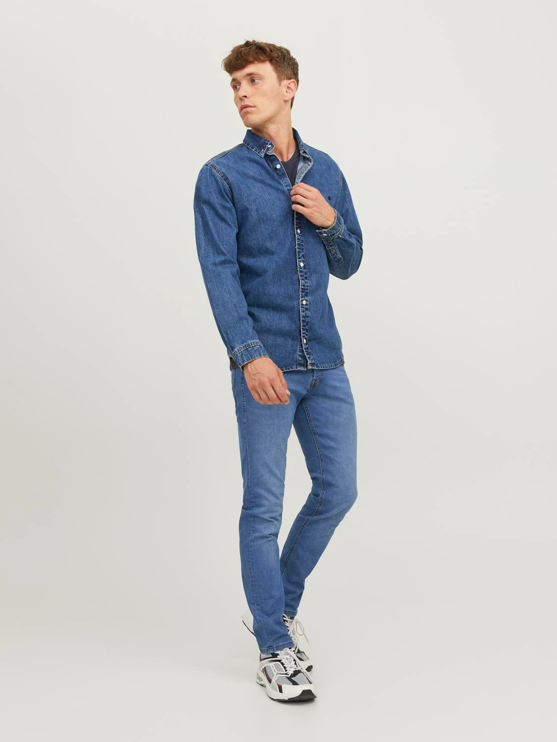 Jack & Jones Glenn Original 223 Slim Fit Jeans - Mid Blue