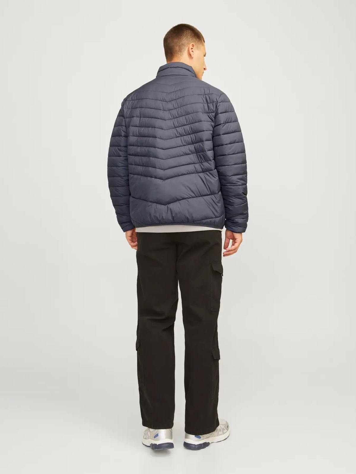 Jack & Jones State Packable Puffer Jacket - Asphalt Grey