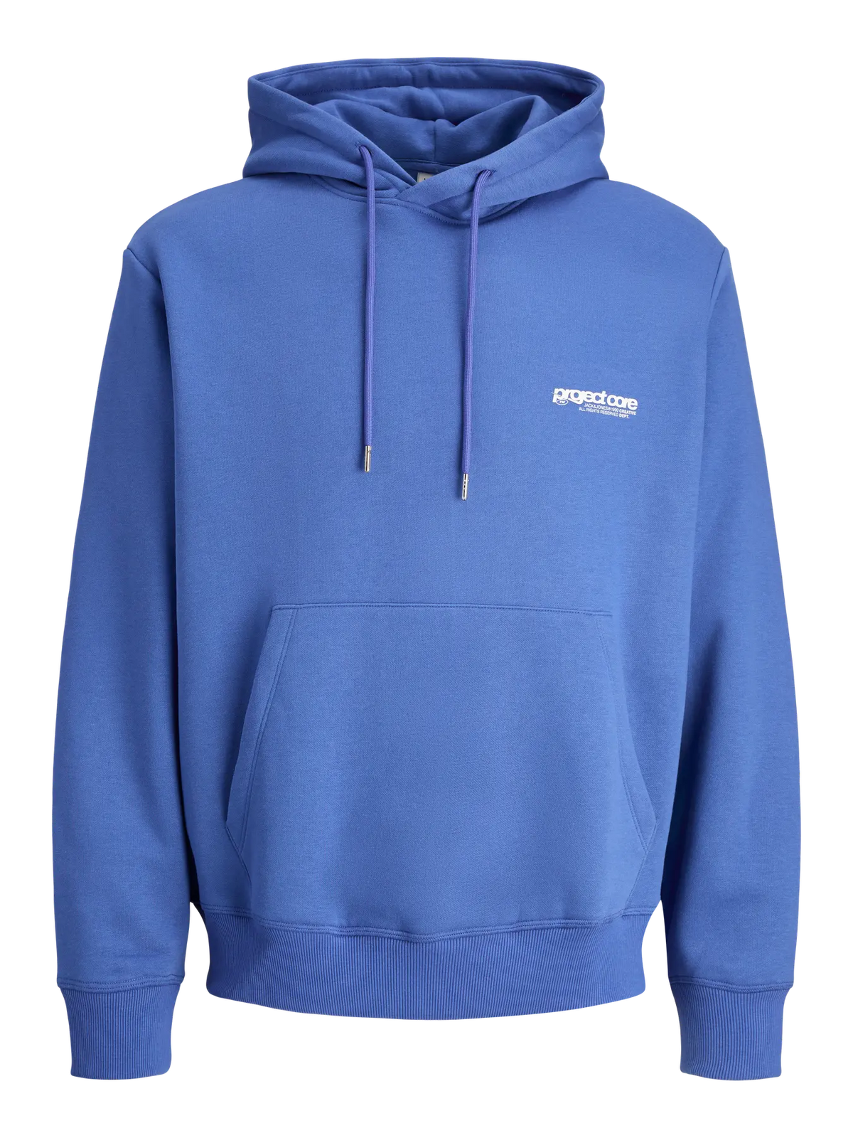 Jack & Jones Union Print Hoodie - Beaucoup Blue