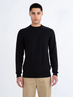 LUKE1977 Berwick Knitted Crew Jumper - Black