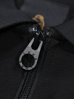 LUKE1977 Caltech Trim Tape Zip Polo - Black