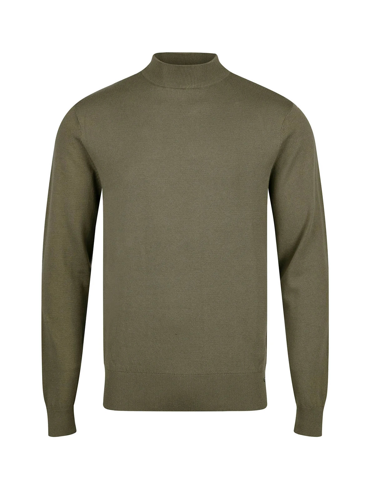 LUKE1977 Jenson Funnel Neck Knitted Jumper - Clover Green