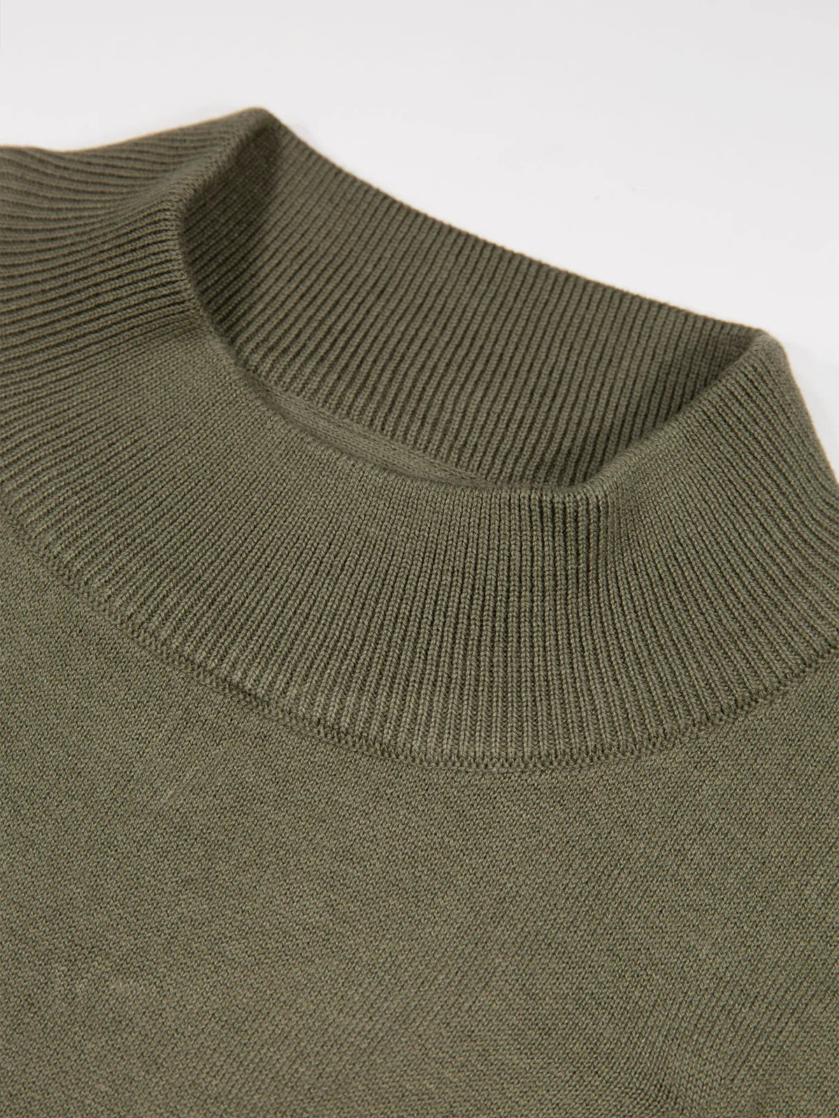 LUKE1977 Jenson Funnel Neck Knitted Jumper - Clover Green