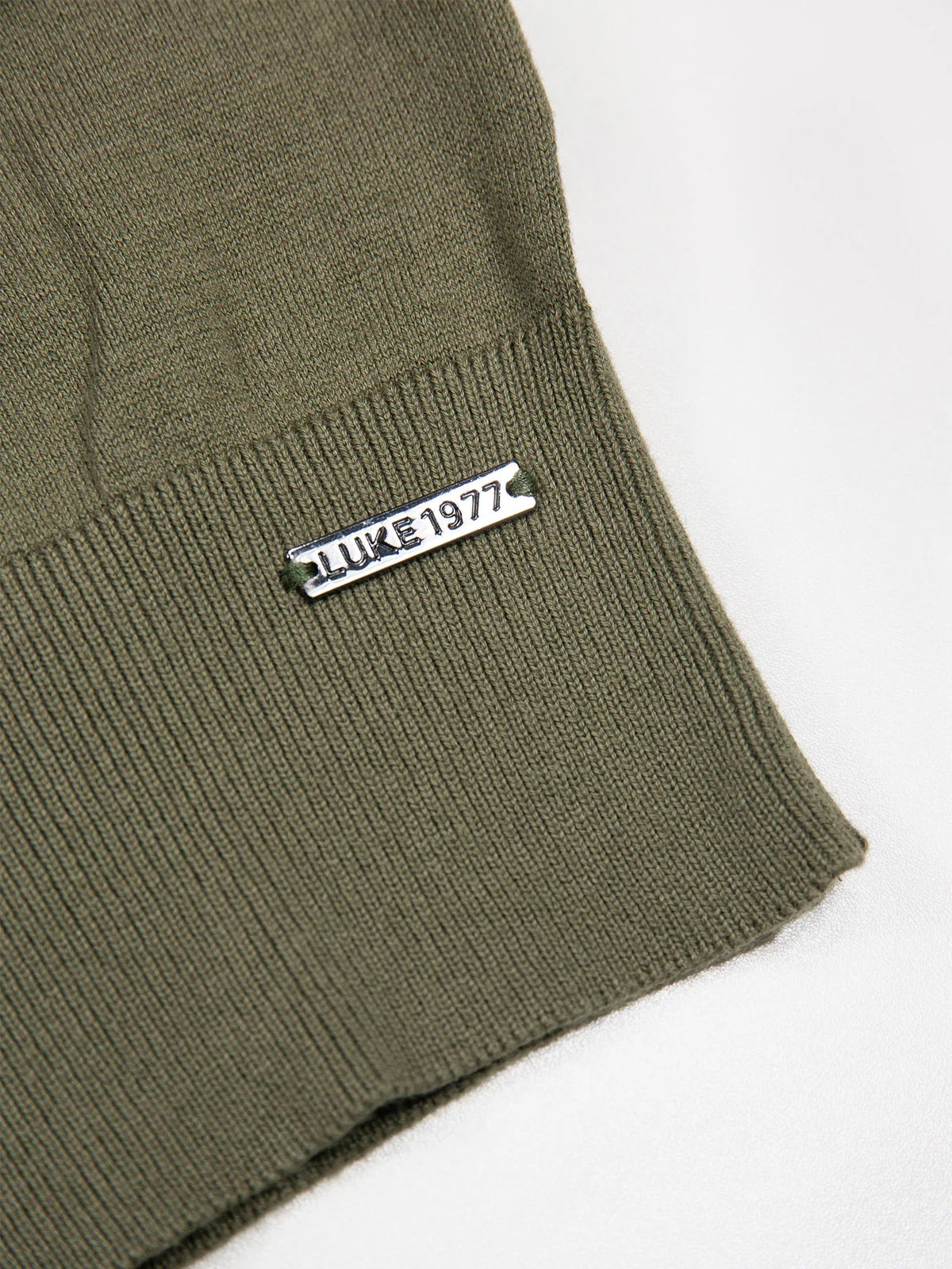 LUKE1977 Jenson Funnel Neck Knitted Jumper - Clover Green