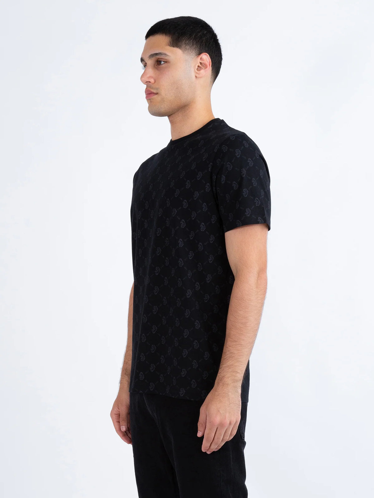 LUKE1977 Lineker Overprint T-Shirt - Black / Charcoal