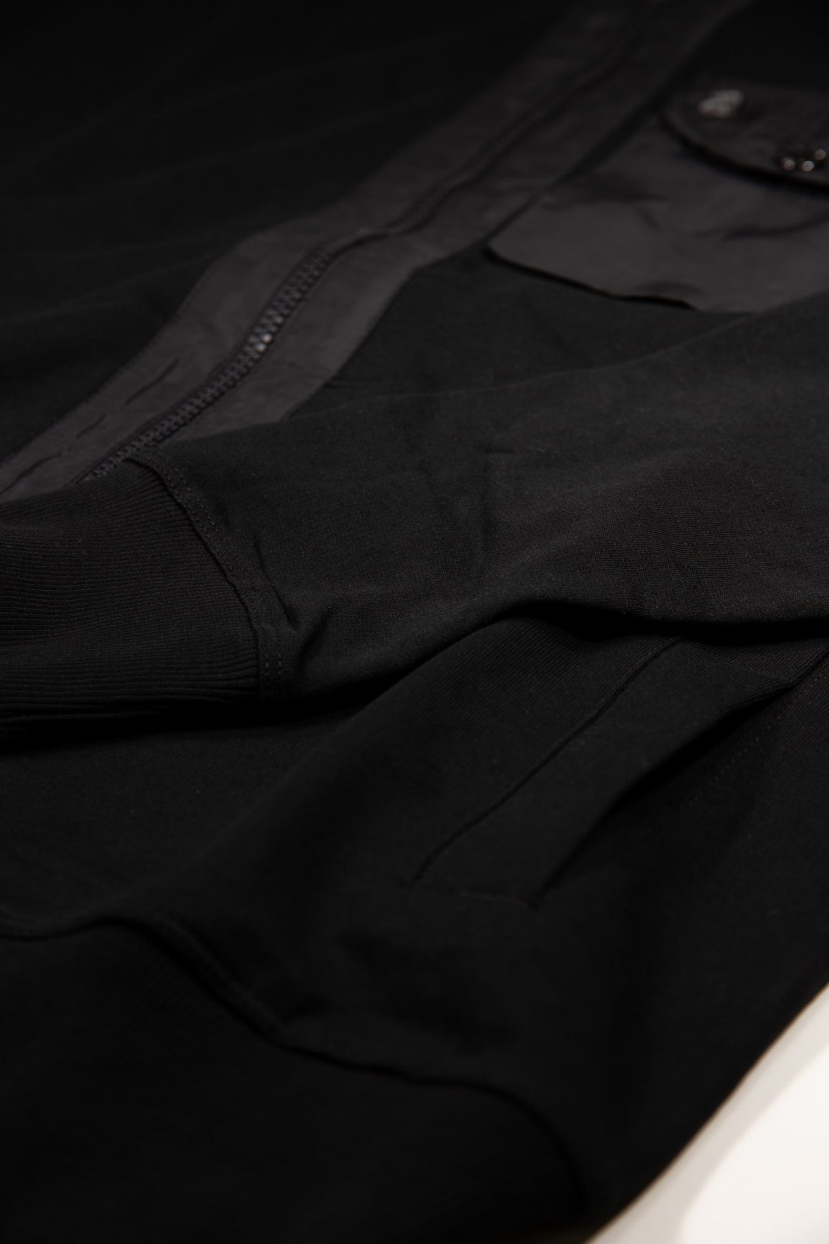 LUKE1977 Sutton Ontrast Pocket Full Zip Funnel Neck - Black