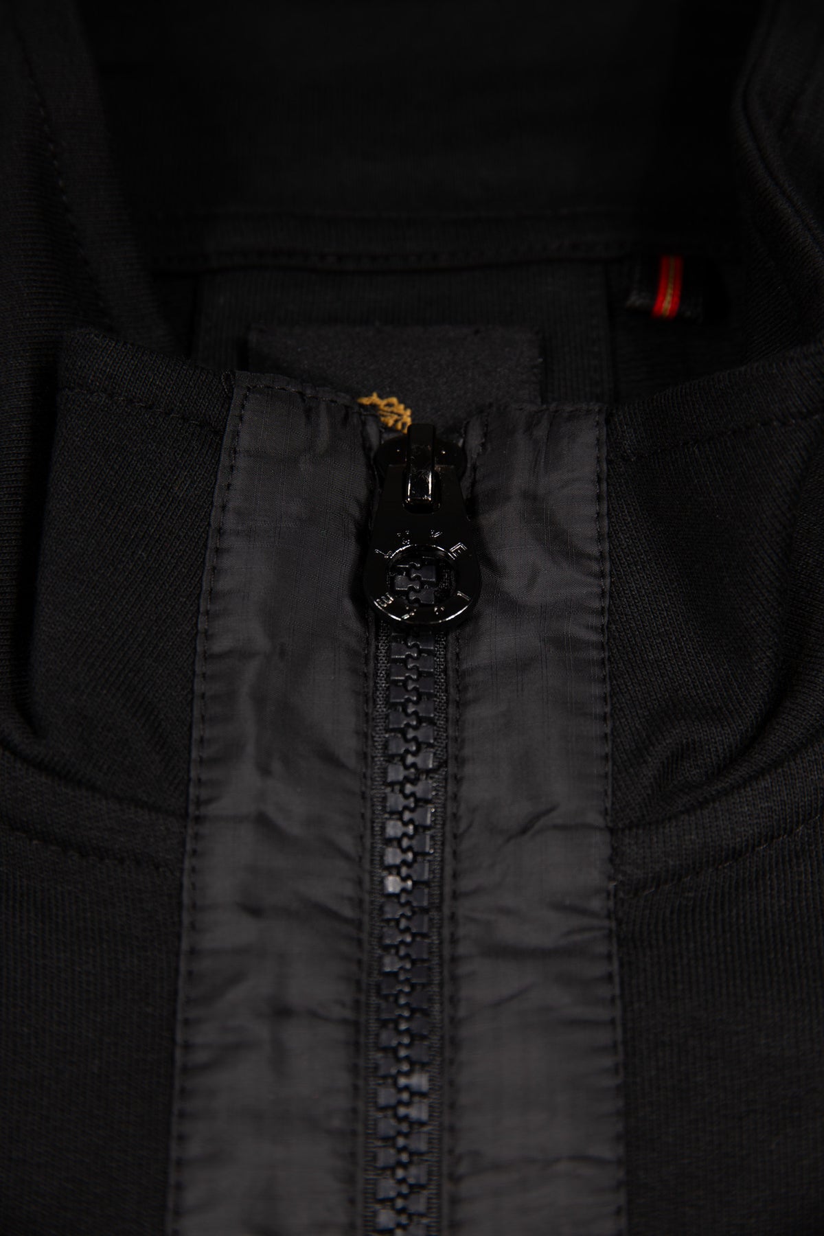 LUKE1977 Sutton Ontrast Pocket Full Zip Funnel Neck - Black