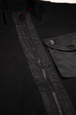 LUKE1977 Sutton Ontrast Pocket Full Zip Funnel Neck - Black