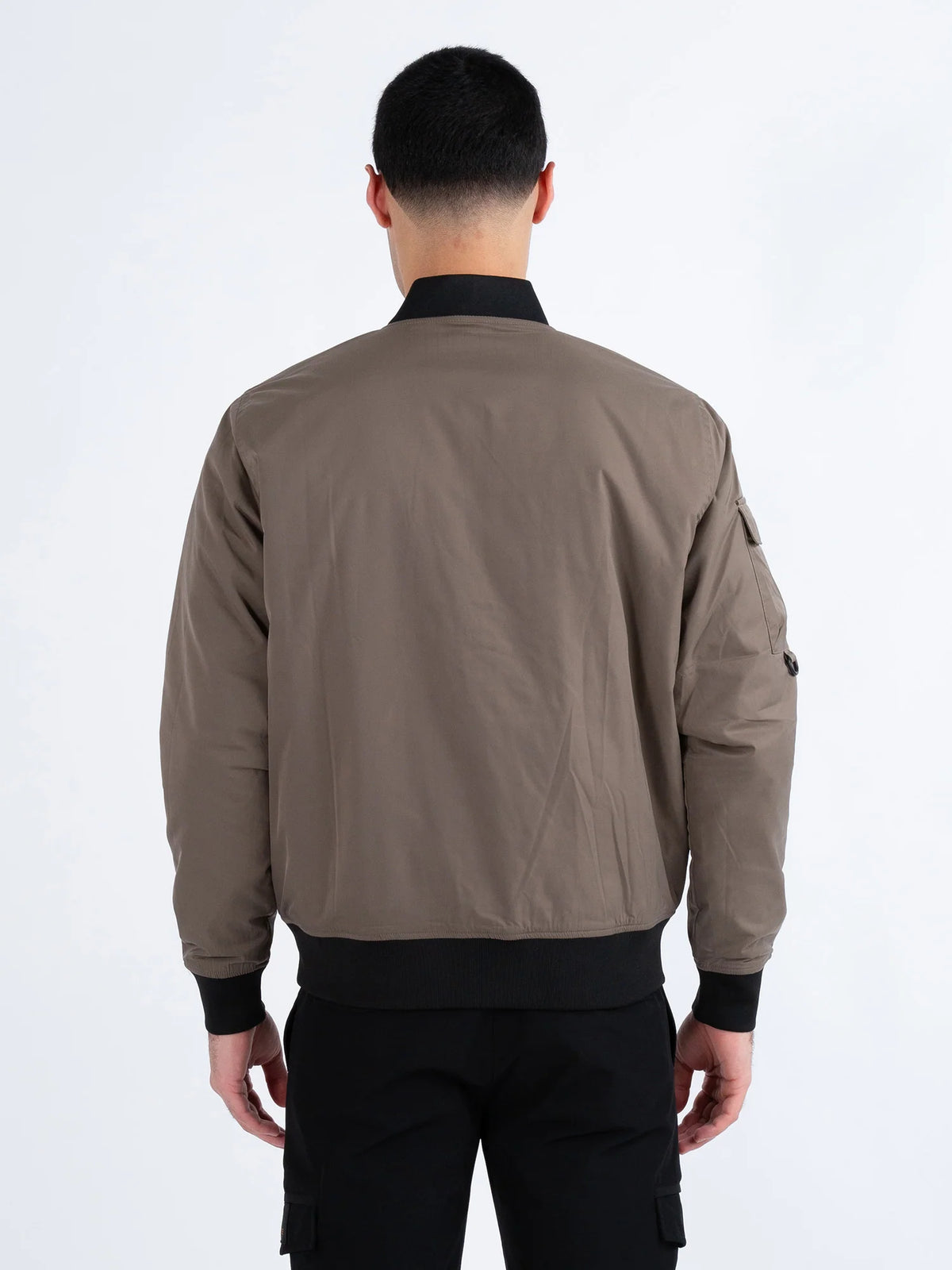 LUKE1977 Suzhou Reversible Diamond Quilted Bomber Jacket - Mushroom / Black