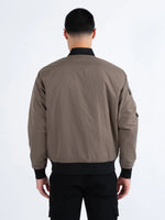 LUKE1977 Suzhou Reversible Diamond Quilted Bomber Jacket - Mushroom / Black