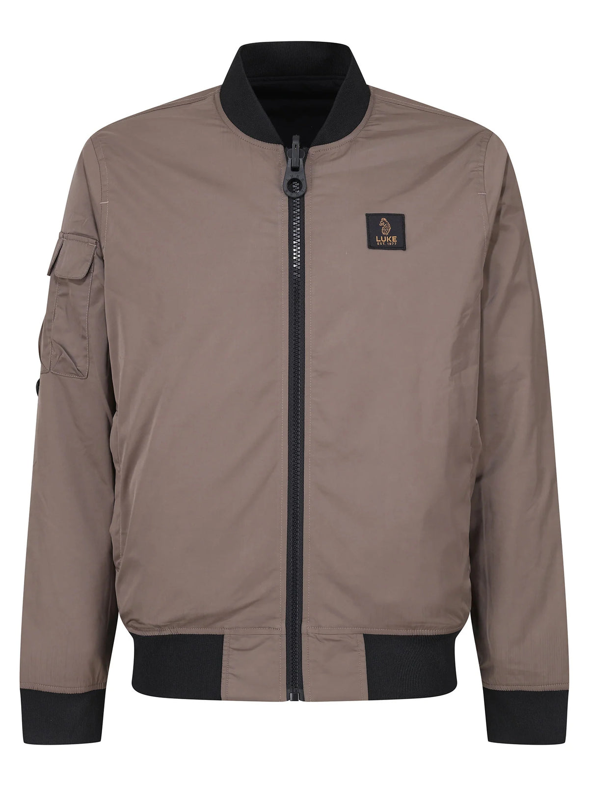 LUKE1977 Suzhou Reversible Diamond Quilted Bomber Jacket - Mushroom / Black