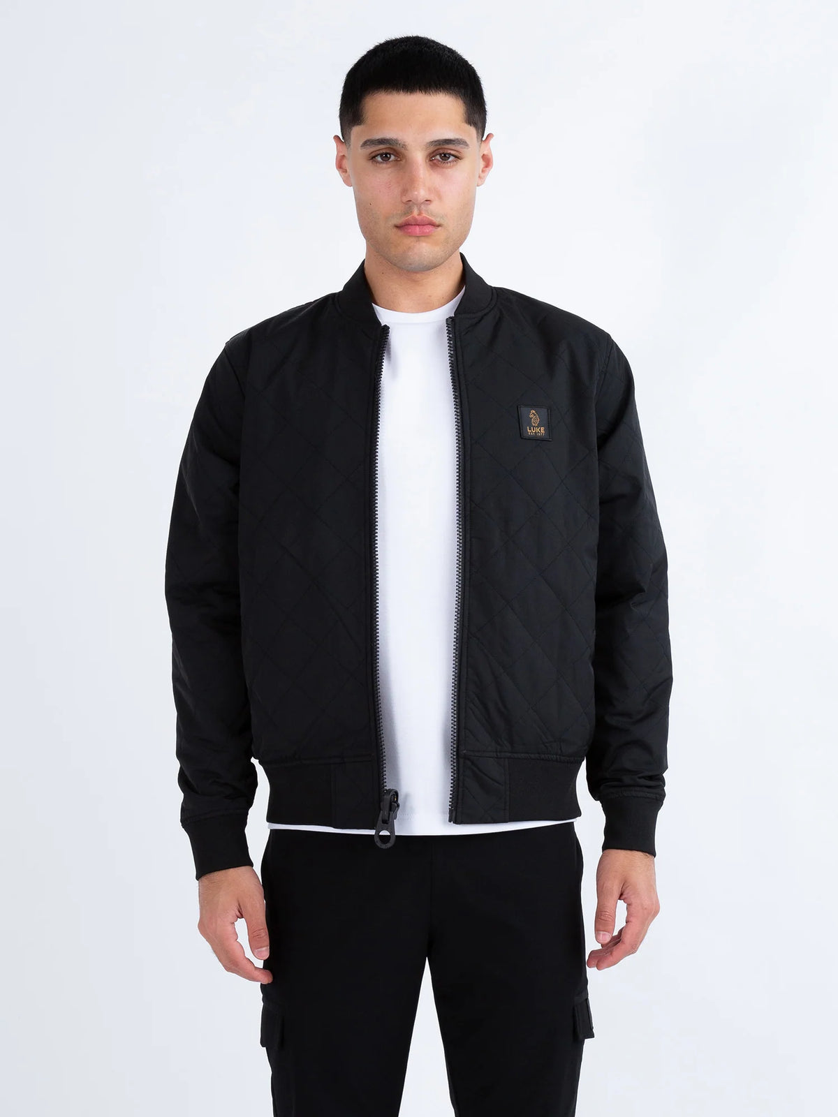 LUKE1977 Suzhou Reversible Diamond Quilted Bomber Jacket - Mushroom / Black