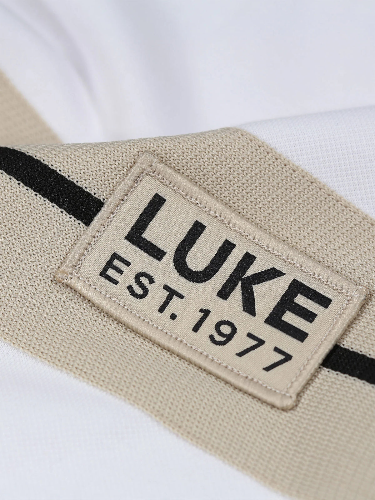 LUKE 1977 Hopkins Chest Tape T-Shirt - White/Stone