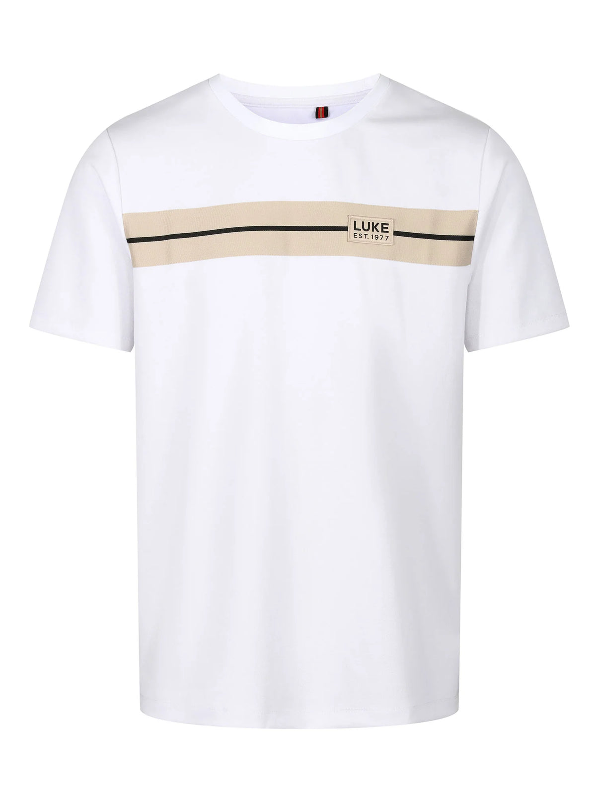 LUKE 1977 Hopkins Chest Tape T-Shirt - White/Stone