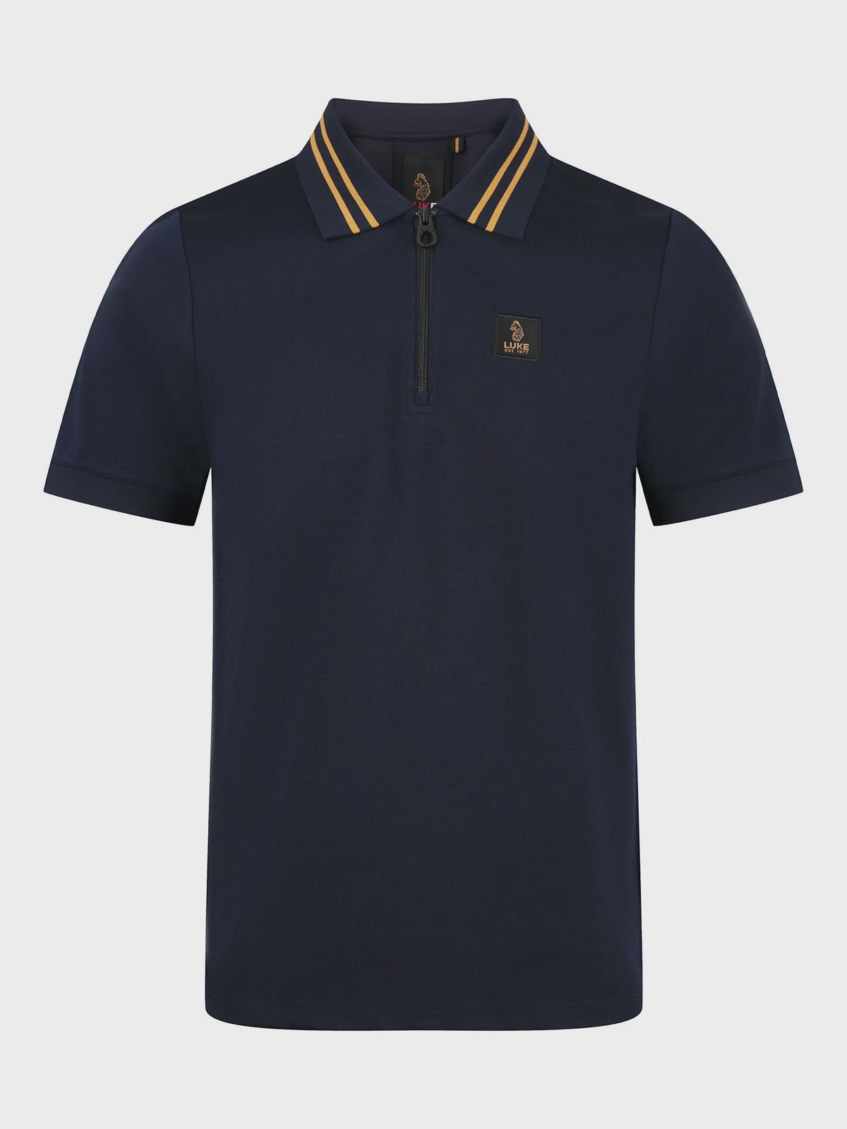 Luke1977 Throop Zip Polo Shirt - Dark Navy