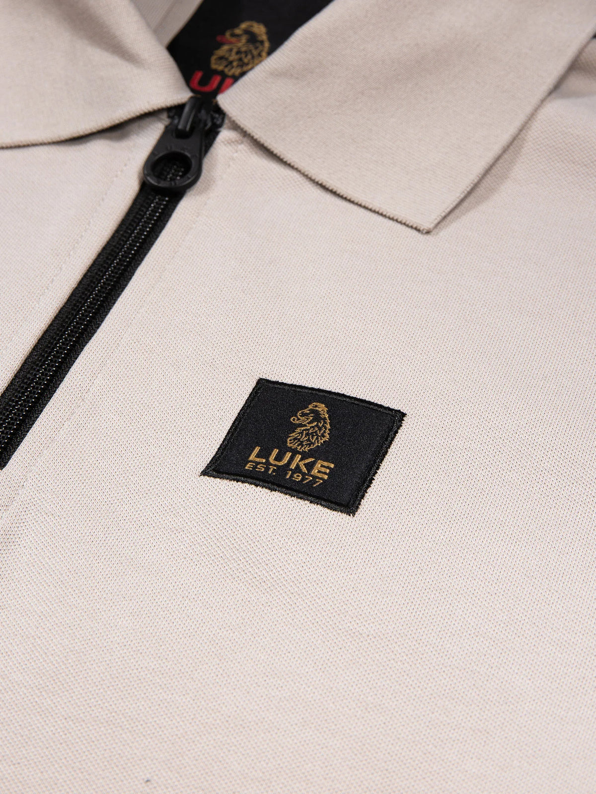 Luke1977 Caltech 1000 Zip Polo Shirt - Cement Concrete