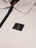 Luke1977 Caltech 1000 Zip Polo Shirt - Cement Concrete