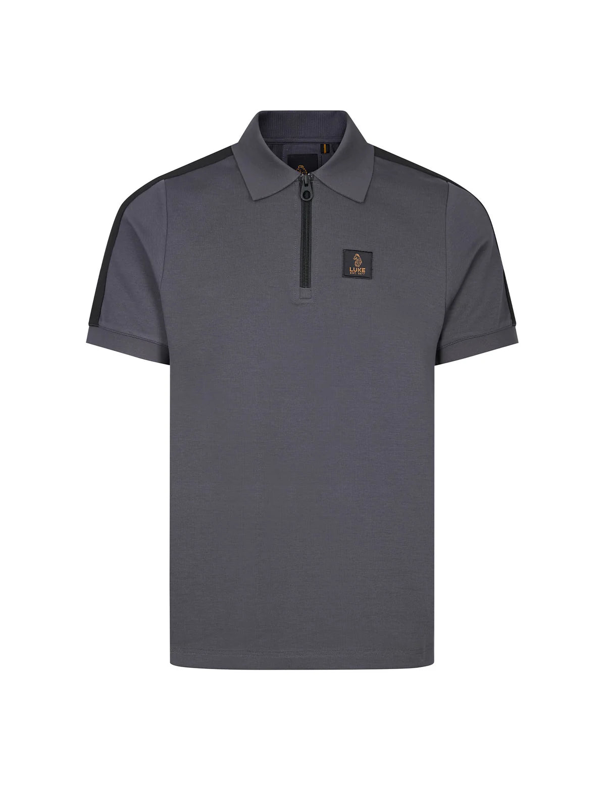 Luke1977 Caltech 1000 Zip Polo Shirt - Charcoal