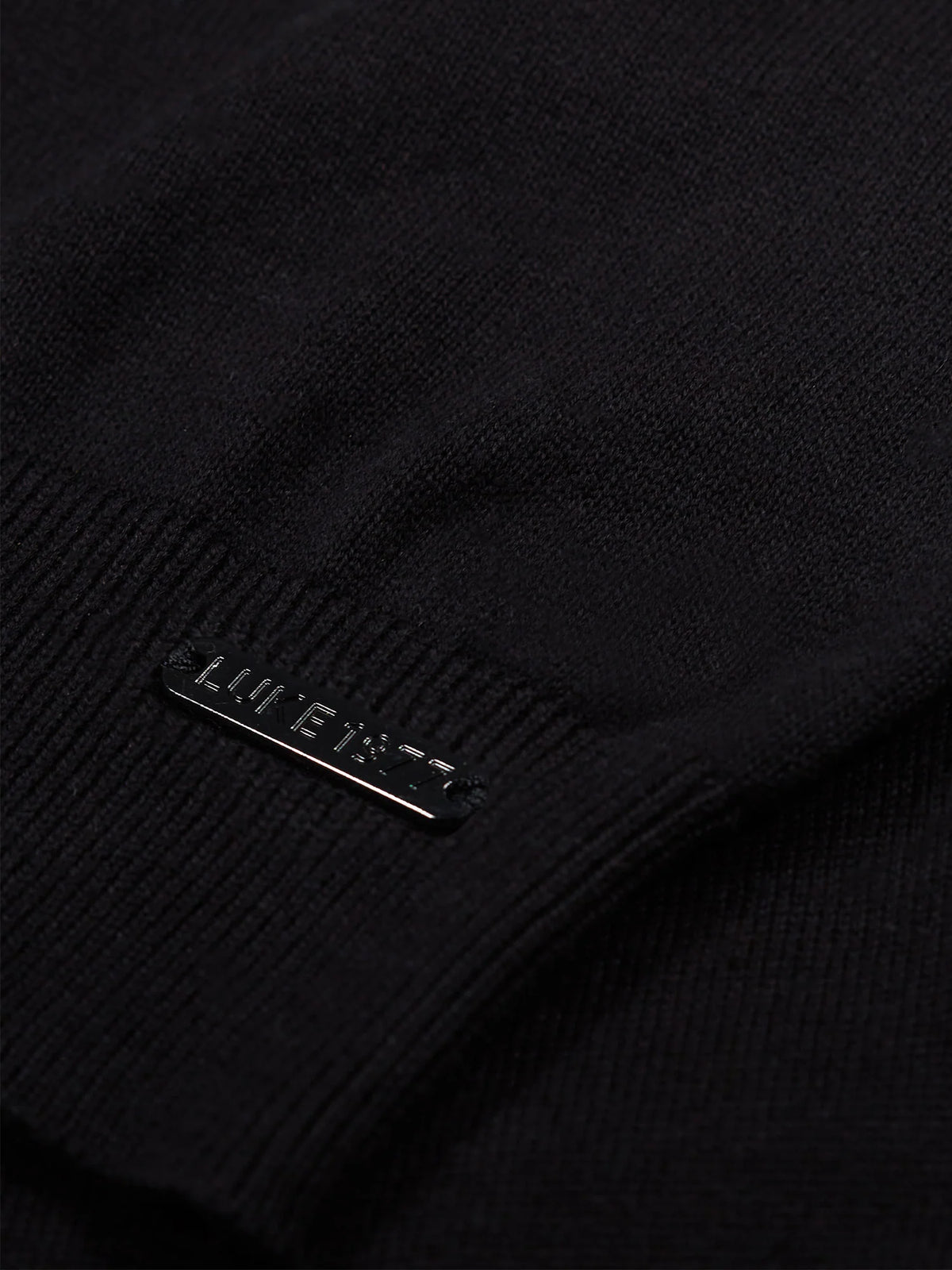 LUKE1977 Jenson Funnel Neck Knitted Jumper - Black