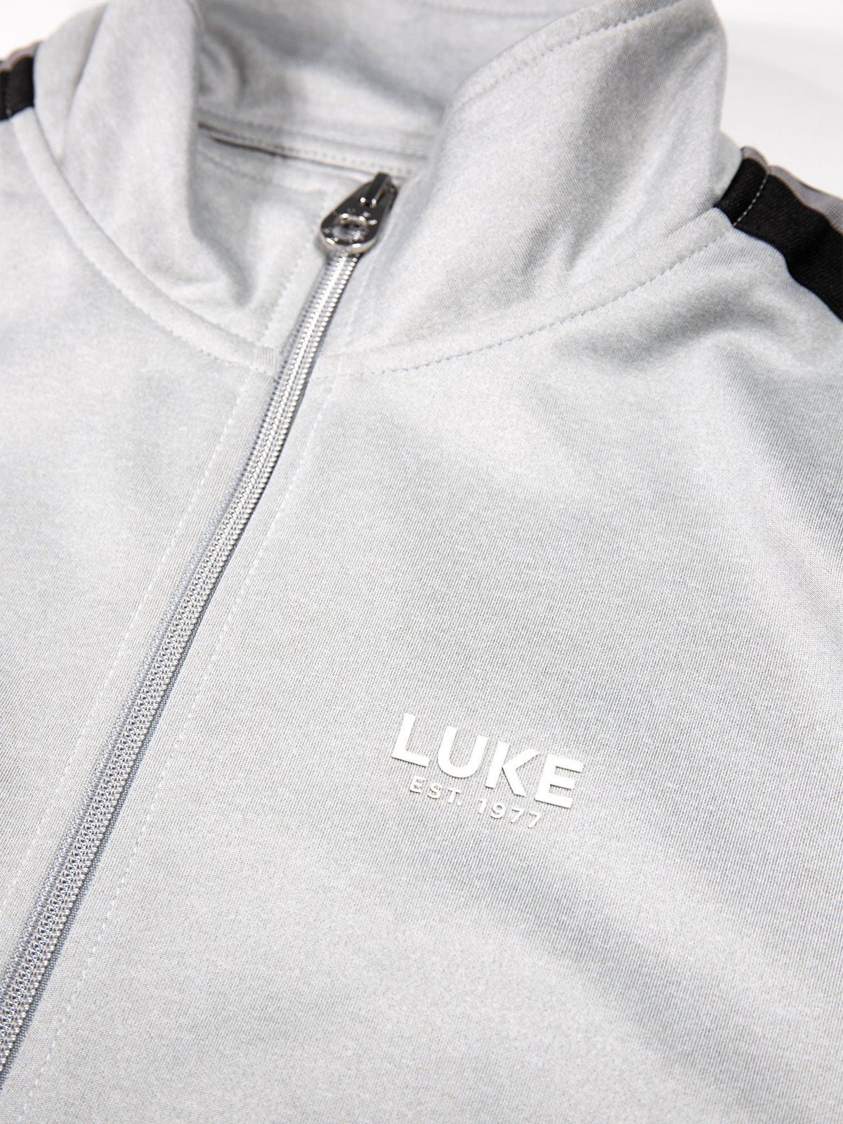 Luke1977 Redwood Funnel Neck Full Zip Sweatshirt - Mid Marl Grey