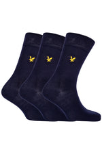 Lyle & Scott Angus Plain Socks 3 Pack - Peacoat (navy)