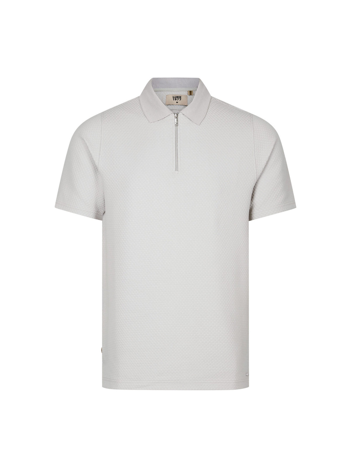 LUKE1977 Gilbraltar Zip Polo Shirt - Ice Grey