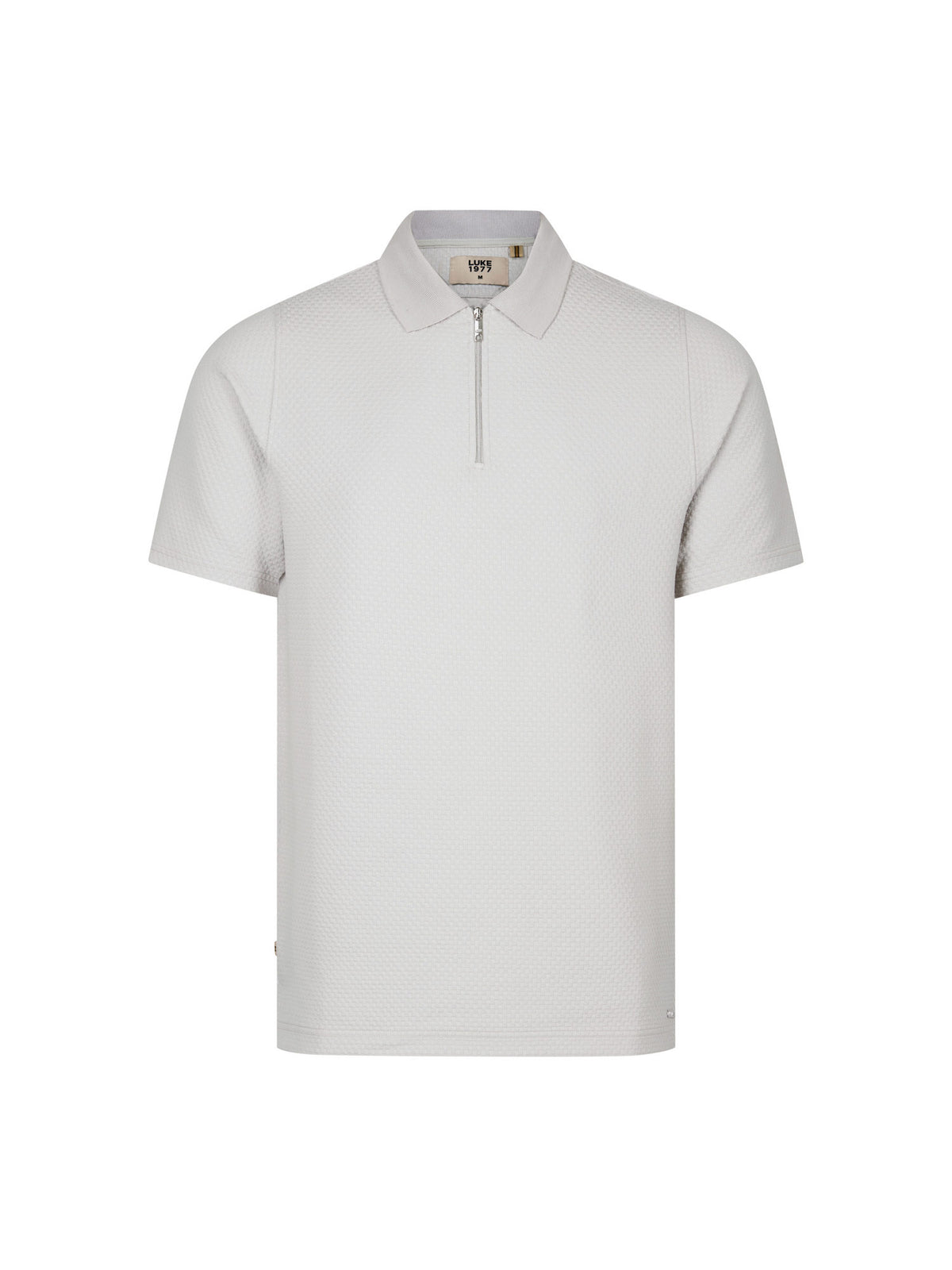 LUKE1977 Gilbraltar Zip Polo Shirt - Ice Grey
