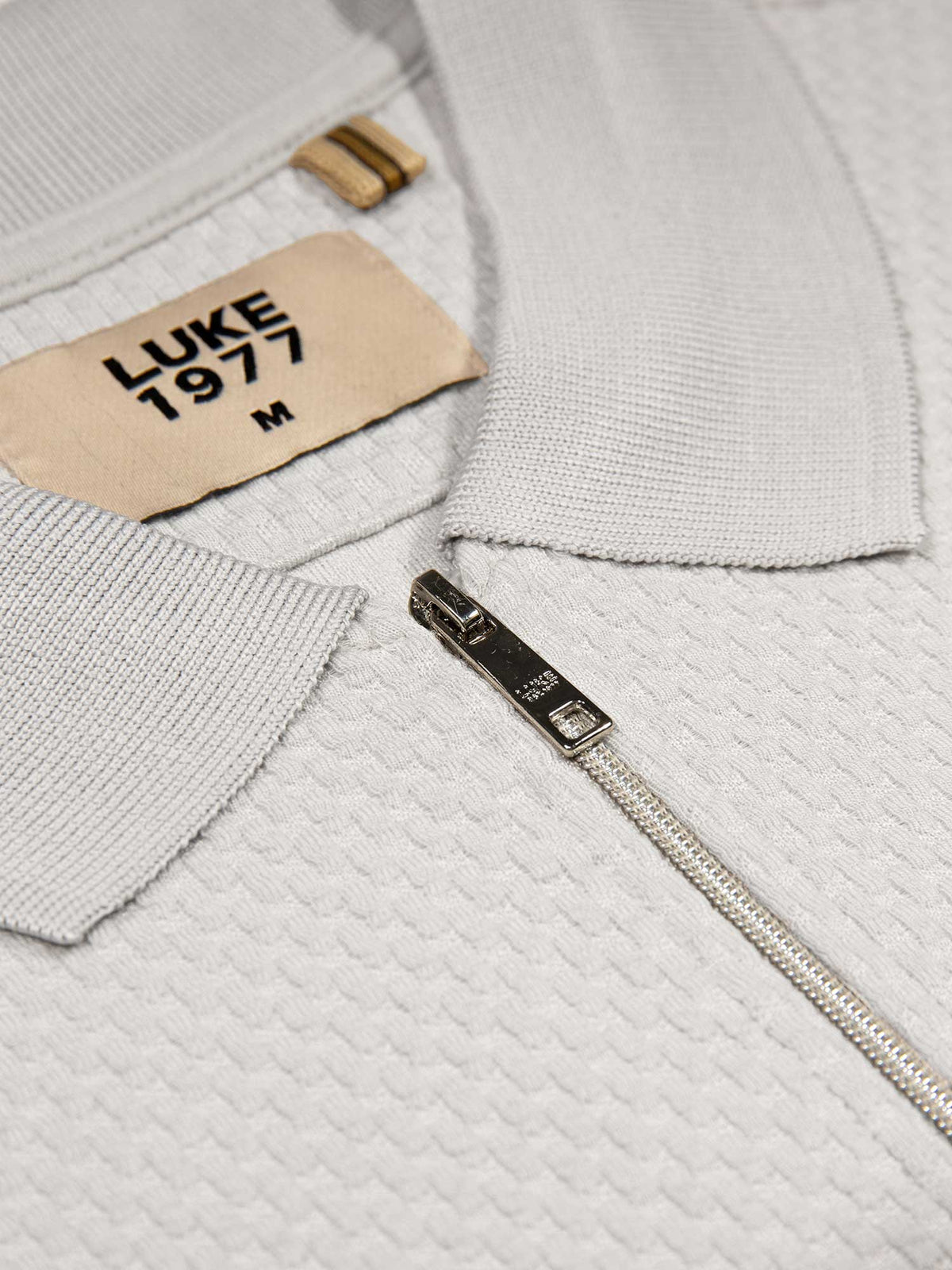 LUKE1977 Gilbraltar Zip Polo Shirt - Ice Grey