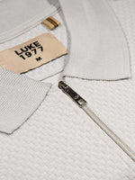 LUKE1977 Gilbraltar Zip Polo Shirt - Ice Grey