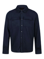 Luke 1977 Ettrick Soft Overshirt - Navy Blue