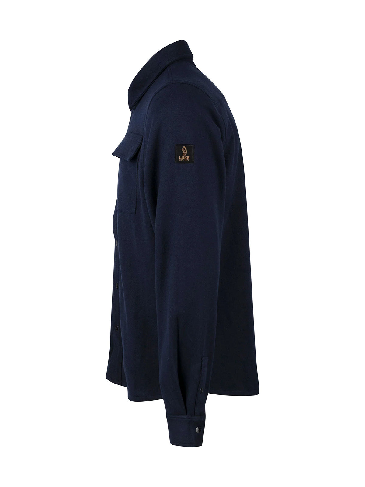 Luke 1977 Ettrick Soft Overshirt - Navy Blue