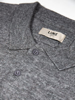 Luke 1977 Kingsbridge Long Sleeve Polo Shirt - Mid Mrl Grey