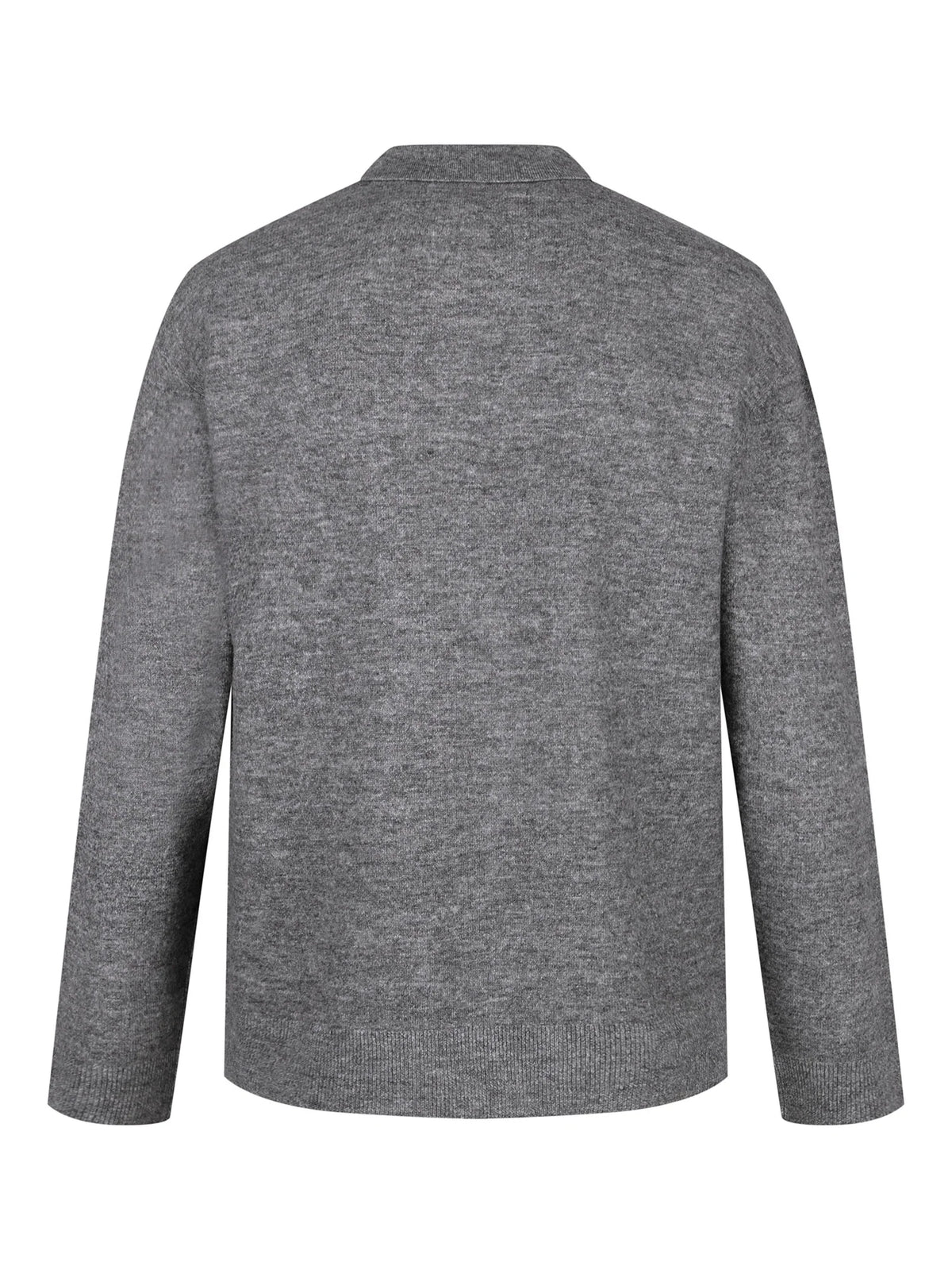 Luke 1977 Kingsbridge Long Sleeve Polo Shirt - Mid Mrl Grey