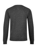 Luke 1977 Mitcham Cable Knit Jumper - Charcoal