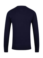Luke 1977 Mitcham Cable Knit Jumper - Navy