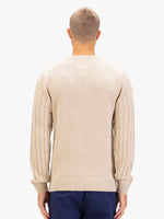 Luke 1977 Mitcham Cable Knit Jumper - Stone