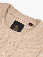 Luke 1977 Mitcham Cable Knit Jumper - Stone