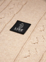 Luke 1977 Mitcham Cable Knit Jumper - Stone