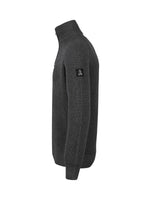 Luke 1977 Watton Plated 1/4 Zip Knitted Jumper - Charcoal