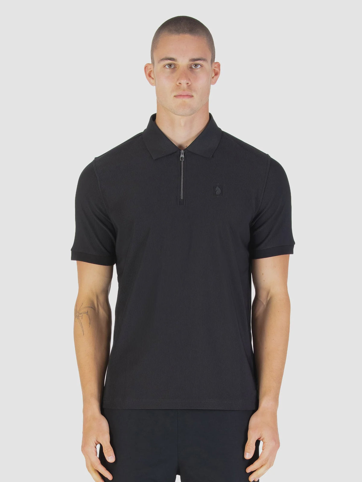 Luke1977 Penrith Zip Polo Shirt - Black