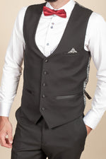 MARC DARCY Dalton Waistcoat - Black