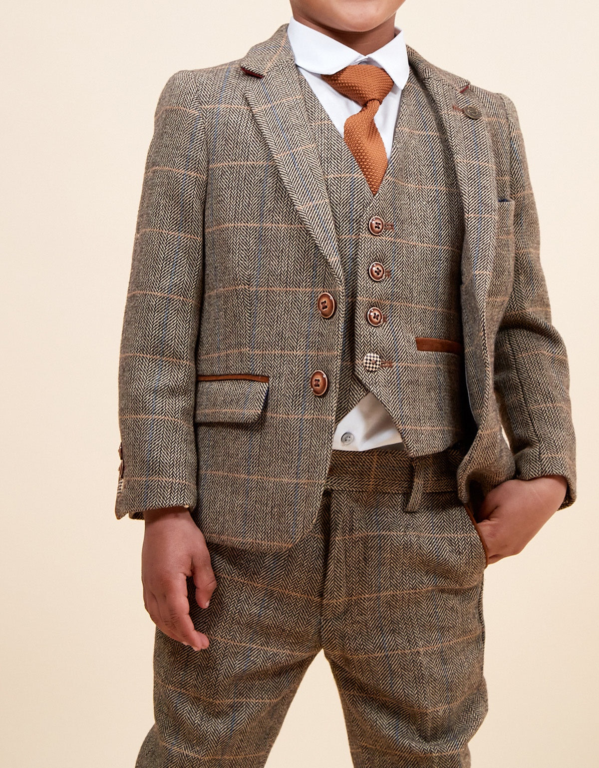MARC DARCY Ted Kids 3pc Suit - Tan