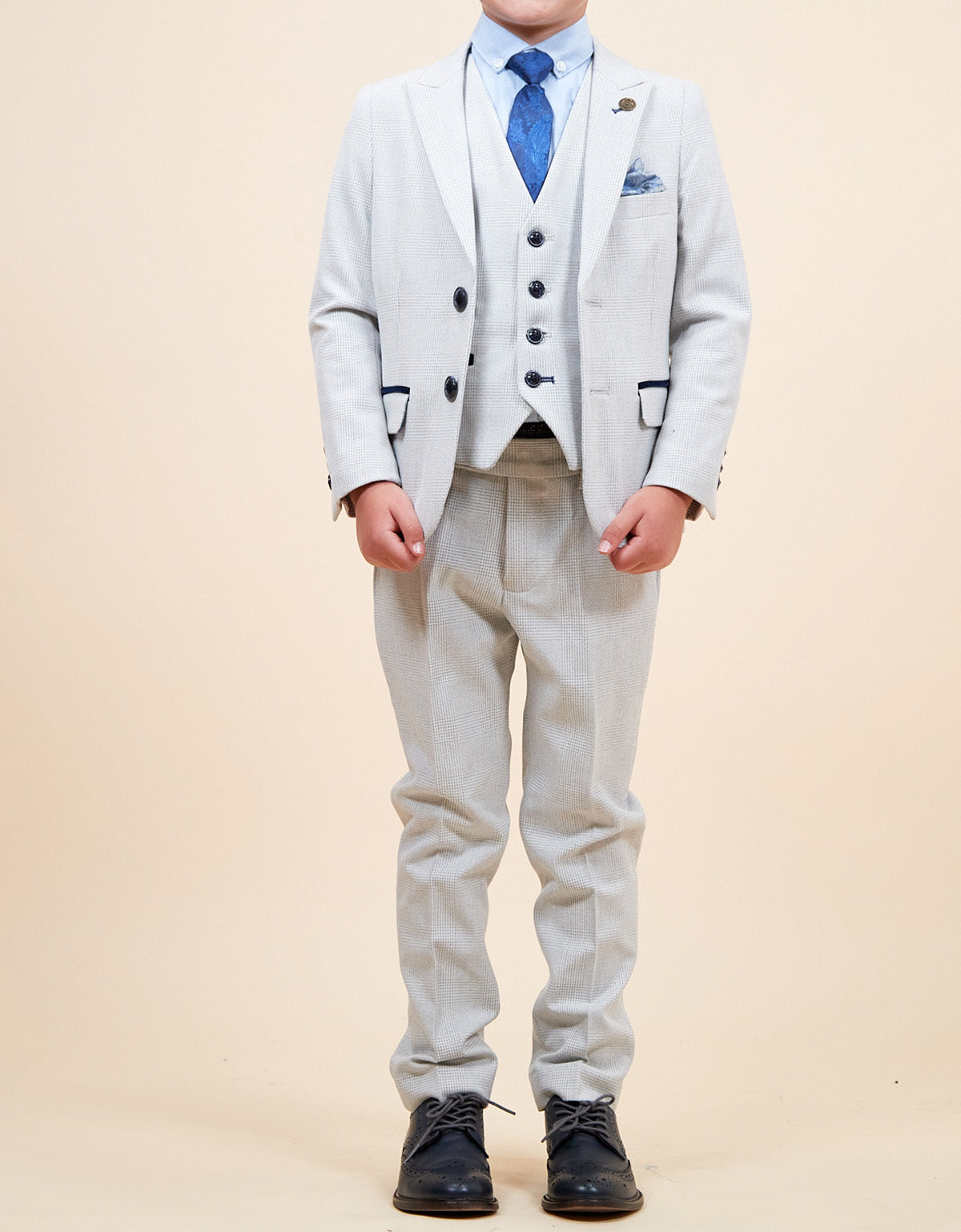 MARC DARCY Bromley Kids 3pc Suit - Stone
