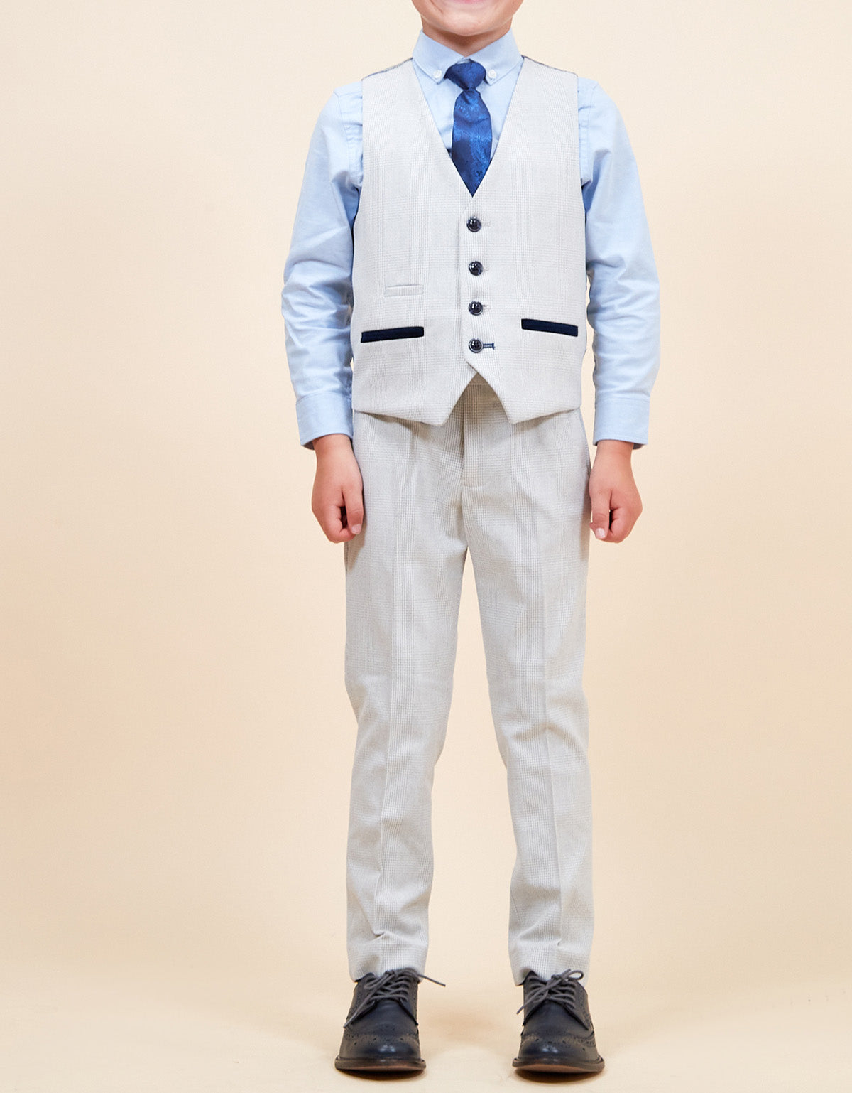 MARC DARCY Bromley Kids 3pc Suit - Stone
