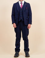 MARC DARCY Bromley Kids 3pc Suit - Navy Blue