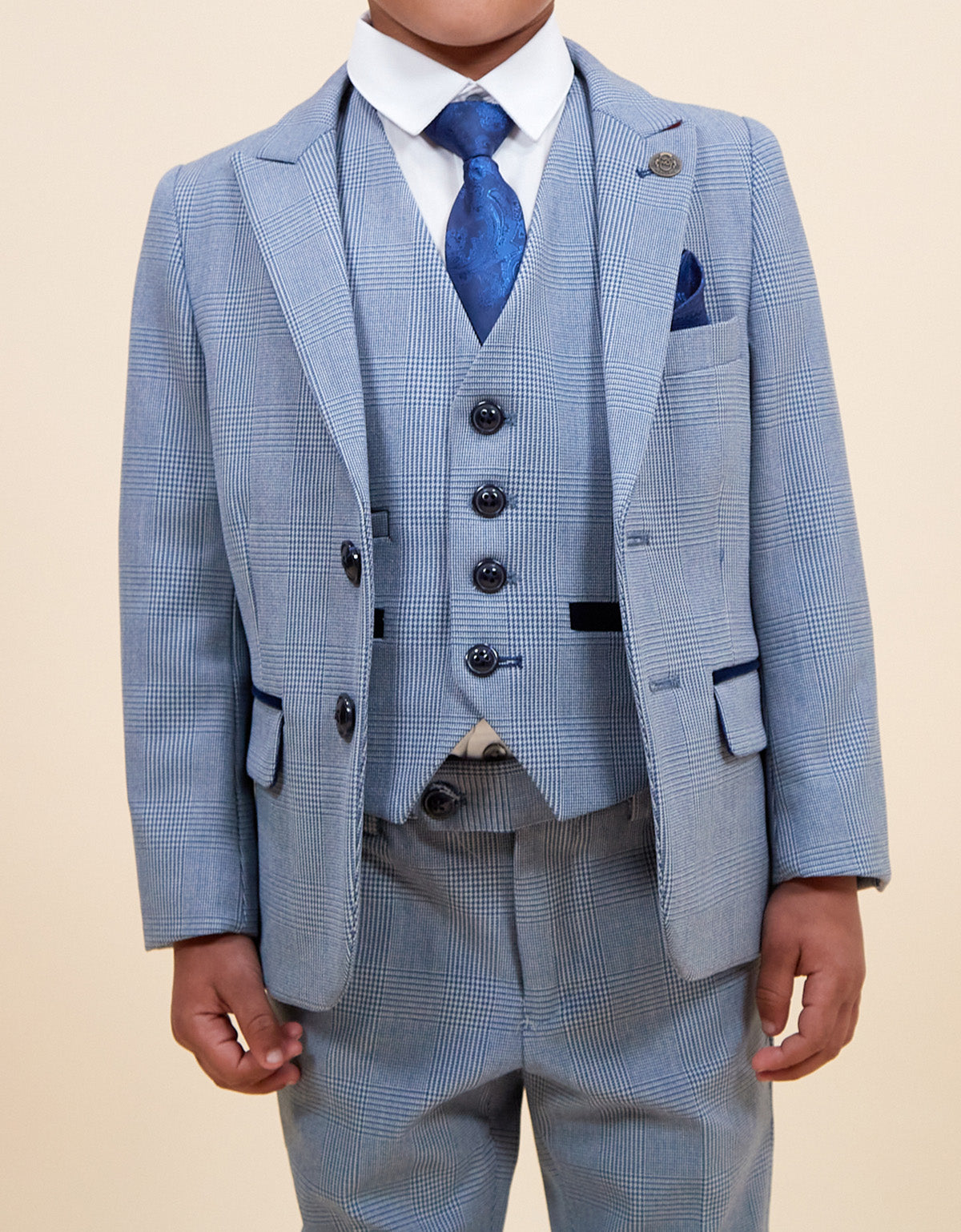 MARC DARCY Bromley Kids 3pc Suit - Sky