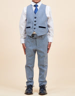 MARC DARCY Bromley Kids 3pc Suit - Sky