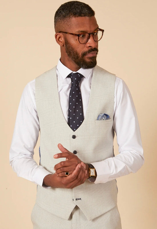 MARC DARCY Bromley Waistcoat - Stone