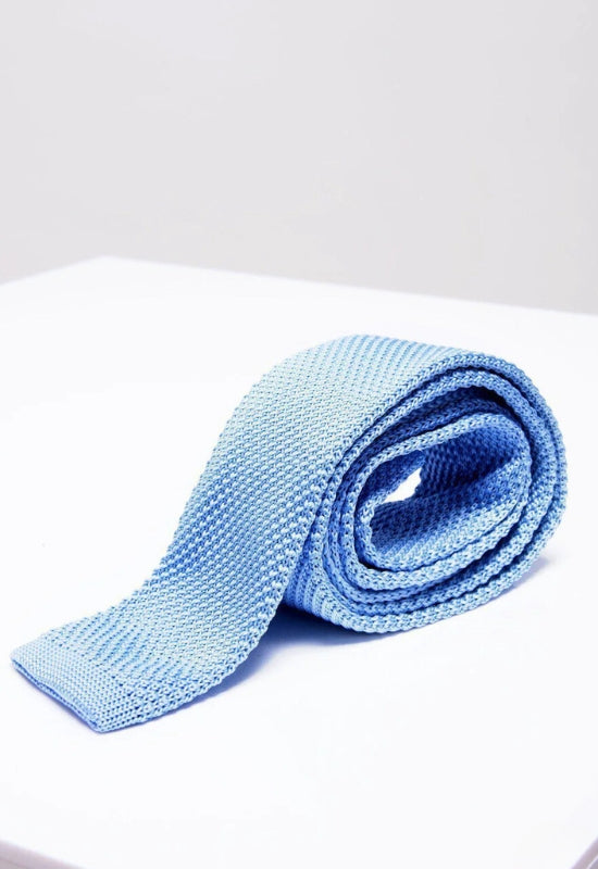 Knitted Tie Sky Blue