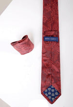MARC DARCY Paisley Tie & Pocket Square Set - Wine